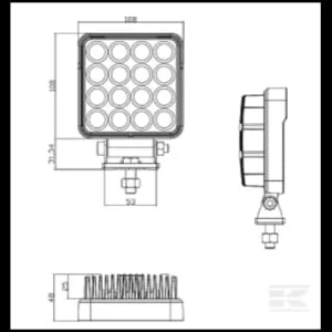 Foco de trabajo led de 25W