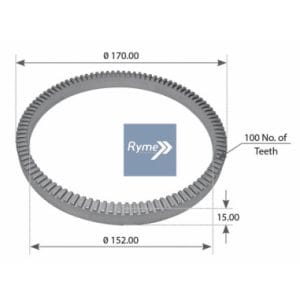 Corona ABS BPW 170x152x16 100 ranuras