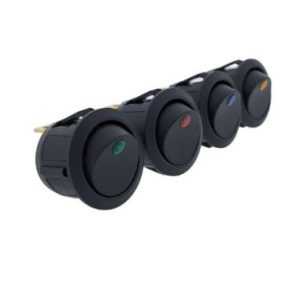 Mini interruptor basculante iluminado en ámbar