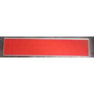Placa de matrícula remolque larga roja